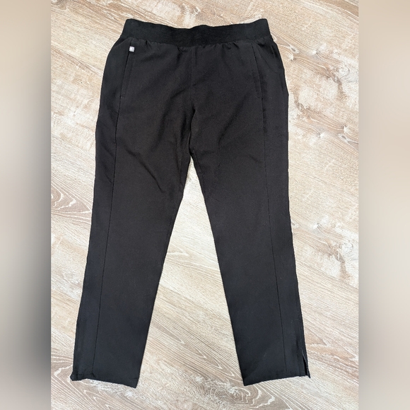 FIGS Black Tidore Skinny Tailored Track Nurse Scrub Pants Size Medium - Picture 3 of 14